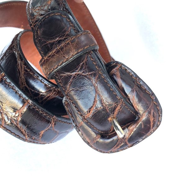 Neiman Marcus Italy Men's Genuine Alligator Belt - Picture 5 of 13